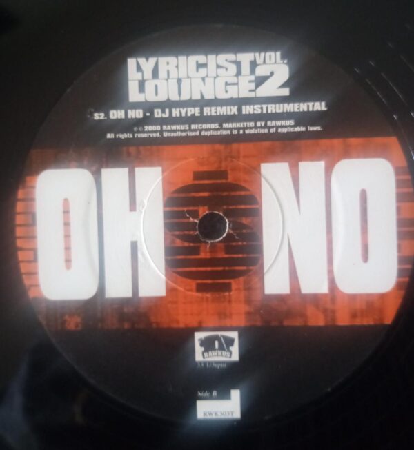 Avalanche Music Store - Lyricist Lounge Vol. 2 Oh No 2000 Single 12 Inch